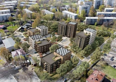 Kaamos начал строительство нового жилого квартала «Riiti» на улице Юглас в Риге